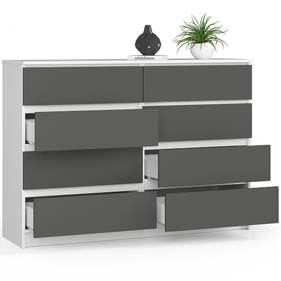 KOMODA K140 8SZ CLP PK BIAŁA / SZARA