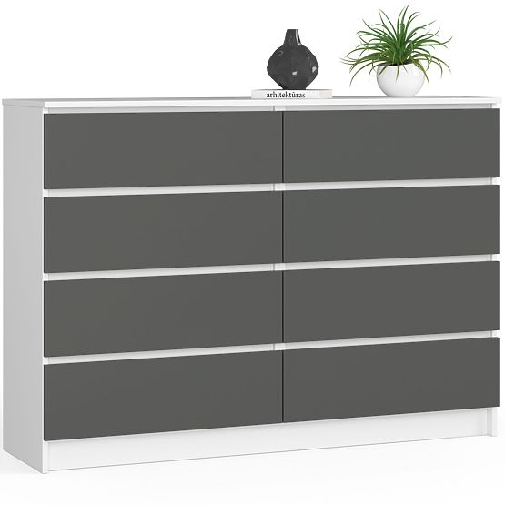KOMODA K140 8SZ CLP PK BIAŁA / SZARA