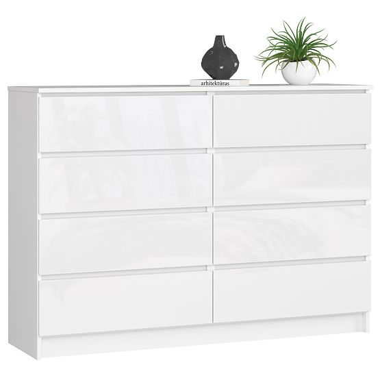 KOMODA K140 8SZ CLP PK BIAŁY POŁYSK