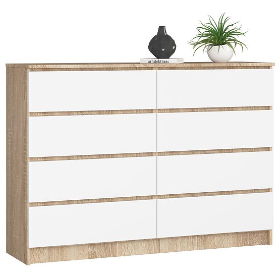 KOMODA K140 8SZ CLP PK SONOMA / BIAŁA