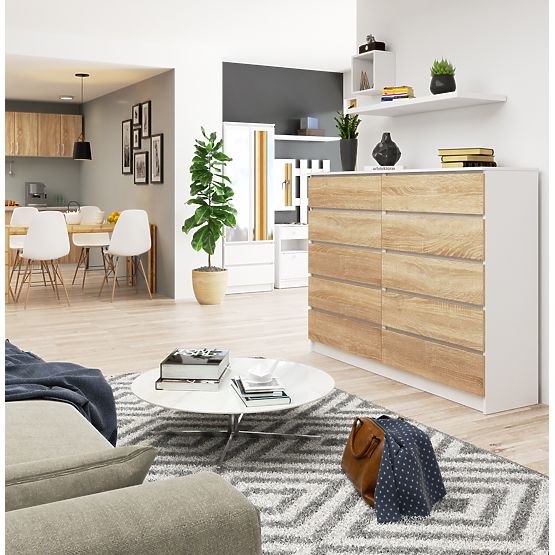 KOMODA K160 10SZ CLP PK BIAŁA / SONOMA