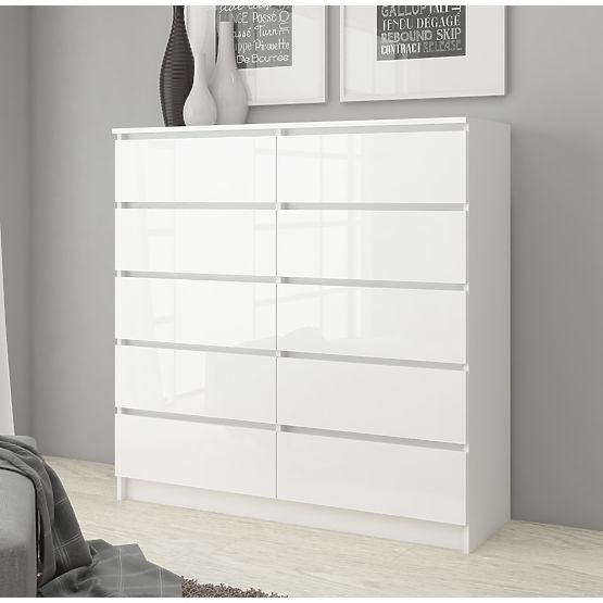 KOMODA K160 10SZ CLP PK BIAŁY POŁYSK