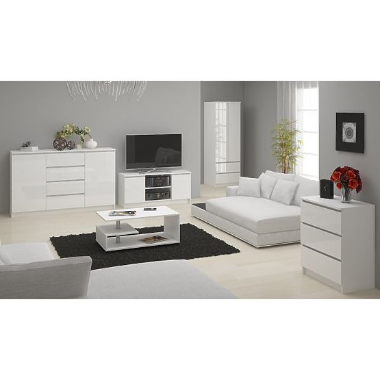 KOMODA K160 2D 4SZ CLP PK BIAŁY POŁYSK