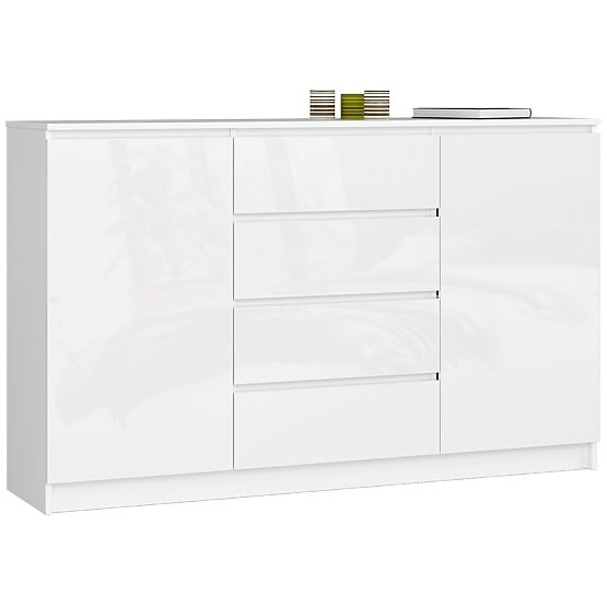 KOMODA K160 2D 4SZ CLP PK BIAŁY POŁYSK