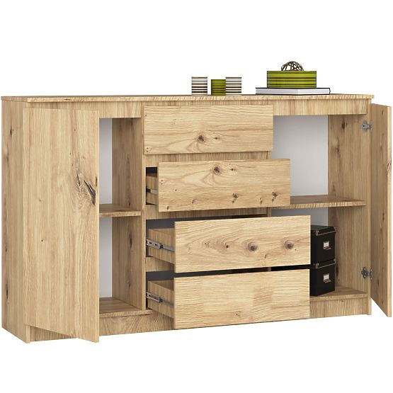 KOMODA K160 2D 4SZ CLP PK DĄB ARTISAN