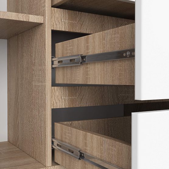 KOMODA K160 2D 4SZ CLP PK DĄB SONOMA / BIAŁA