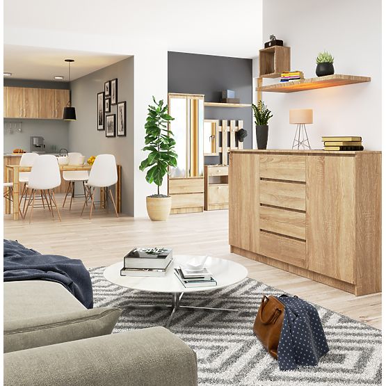 KOMODA K160 2D 4SZ CLP PK DĄB SONOMA