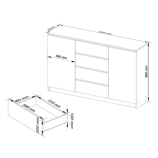 KOMODA K160 2D 4SZ CLP PK OLCHA