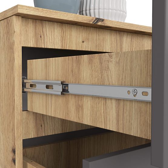 KOMODA K160 4SZ CLP PK DĄB ARTISAN / SZARY