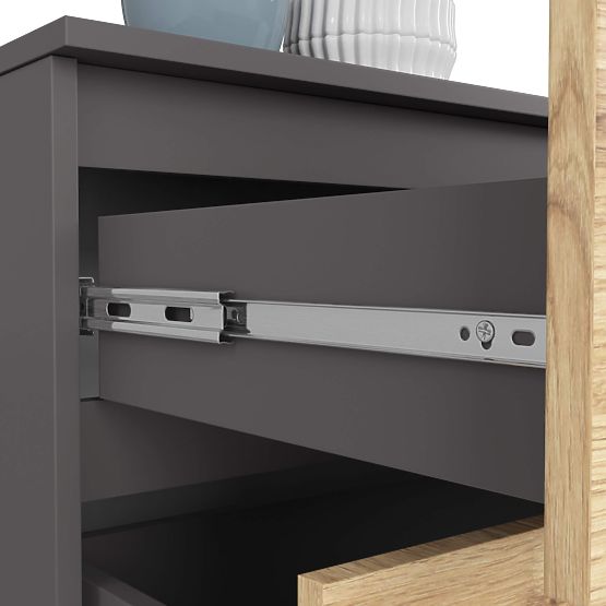 KOMODA K160 4SZ CLP PK GRAFIT SZARY / DĄB ARTISAN