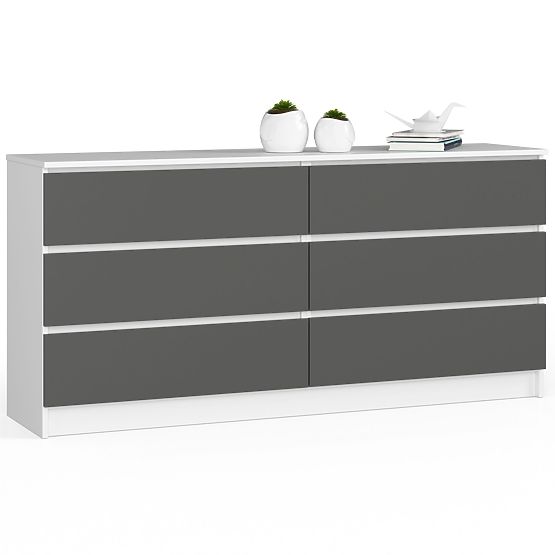 KOMODA K160 6SZ CLP PK BIAŁA / SZARA