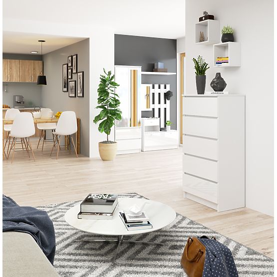 KOMODA K60 5SZ CLP PK BIAŁY POŁYSK