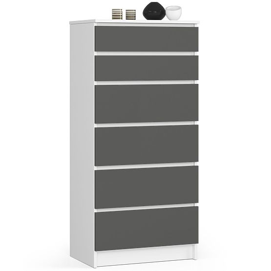 KOMODA K60 6SZ CLP PK BIAŁA / SZARA