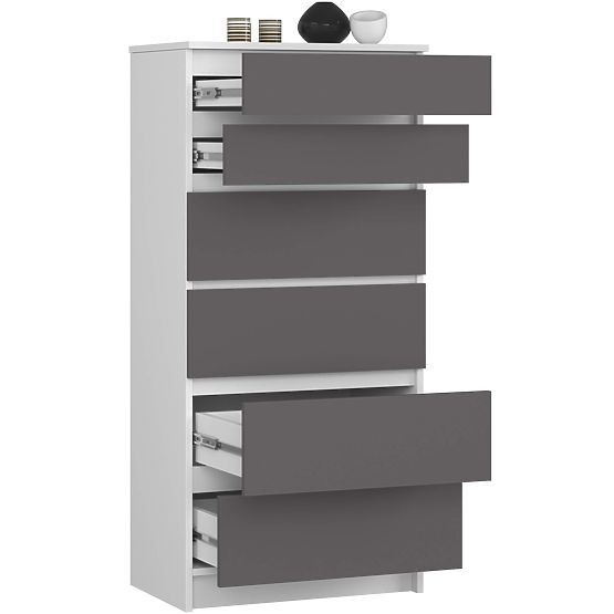 KOMODA K60 6SZ CLP PK BIAŁA / SZARA