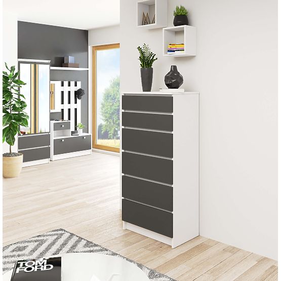 KOMODA K60 6SZ CLP PK BIAŁA / SZARA
