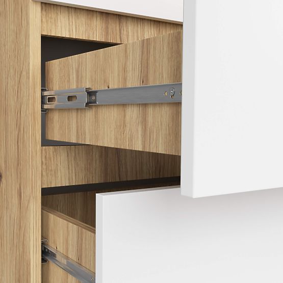 KOMODA K60 6SZ CLP PK DĄB ARTISAN / BIAŁA