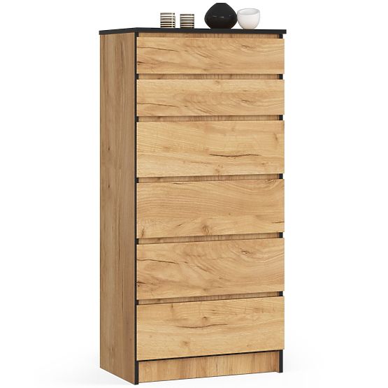 KOMODA K60 6SZ CLP PK DĄB CRAFT
