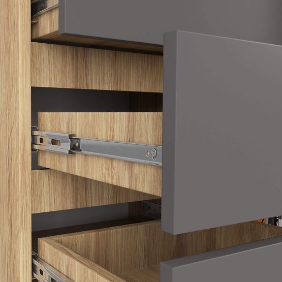 KOMODA K80 1D 5SZ PK DĄB ARTISAN / GRAFITOWY SZARY