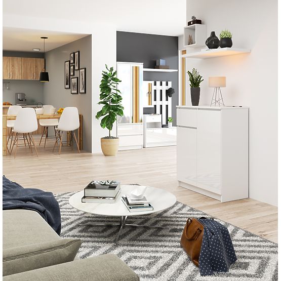 KOMODA K80 2D 1SZ CLP PK BIAŁY POŁYSK