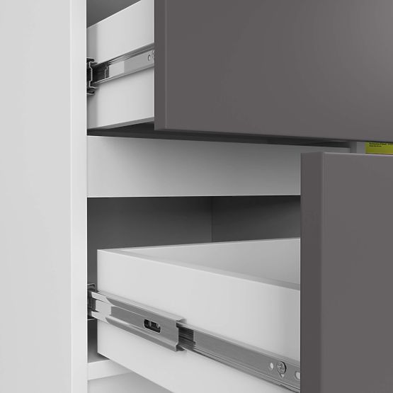 KOMODA K80 JERRY 1D 3SZ PK BIAŁA / GRAFITOWO SZARA