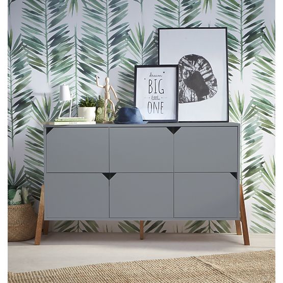 Komoda Lotti Grey - 6 szuflad