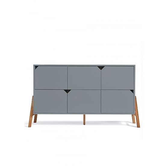 Komoda Lotti Grey - 6 szuflad