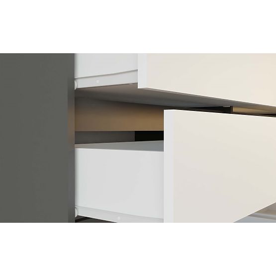 Komoda Malwa 2D3S ANTRACYT BIAŁY