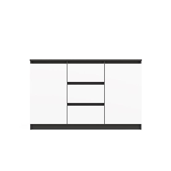 Komoda Malwa 2D3S ANTRACYT BIAŁY