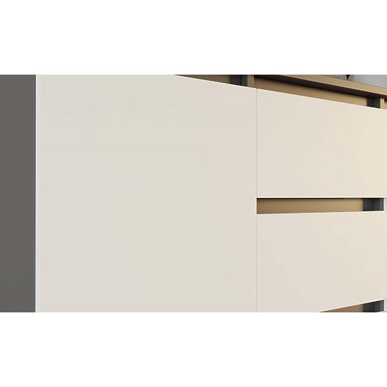 Komoda Malwa 2D3S ANTRACYT BIAŁY