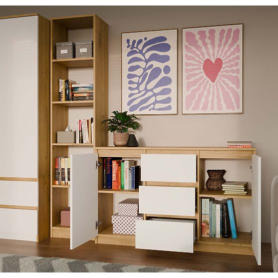 Komoda Malwa 2D3S DĄB ARTISAN BIEL