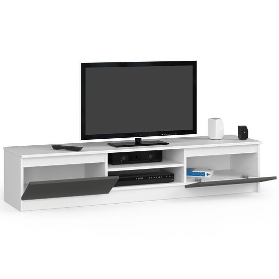 KOMODA RTV K160 CLP BIAŁA / SZARA