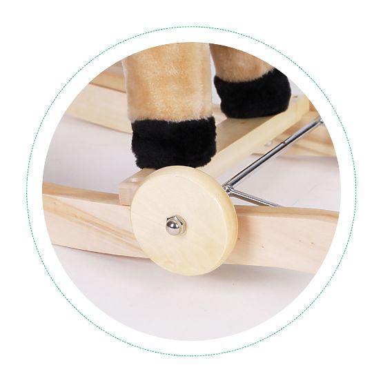 Konik na biegunach 2w1 beżowy