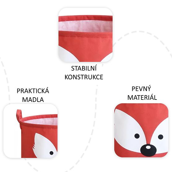 Kosz na zabawki - lis