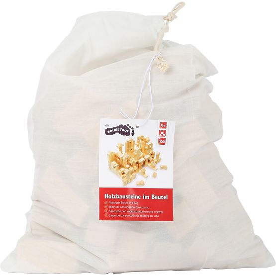 Kostki drewniane Small Foot Naturalne 100 szt