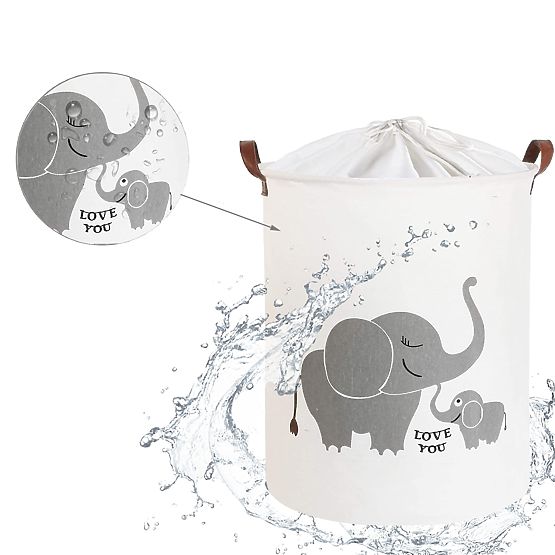 Kosz na zabawki - słoniki