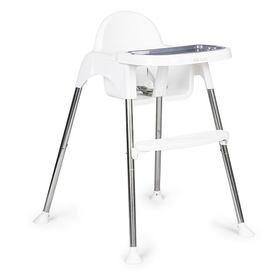 Krzesełko do karmienia 2w1 z tacką i pasami ECOTOYS