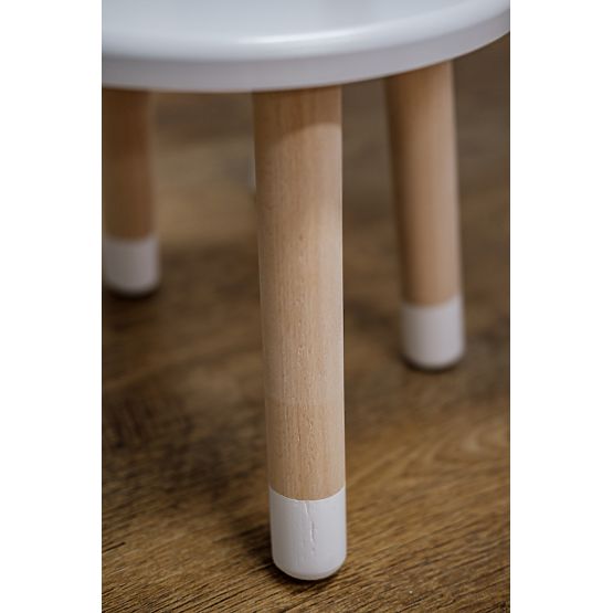 Krzesełko dziecięce - Kot - białe