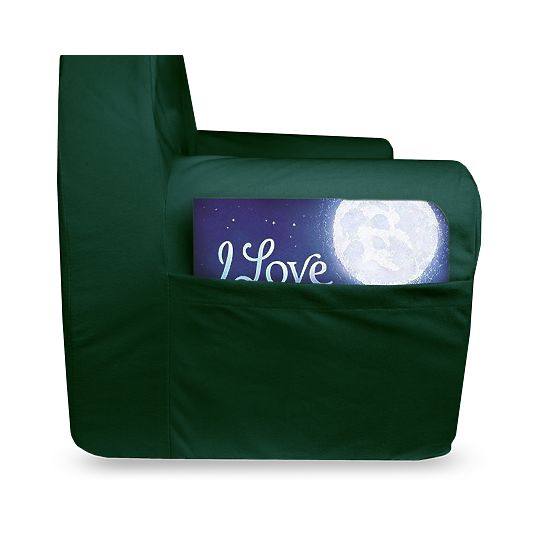 Dziecięcy fotelik z uszami - ciemnozielony