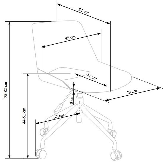 Krzesło biurowe Scorpio - popielaty
