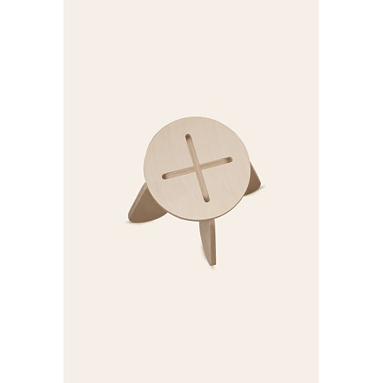 Designerskie krzesło X - naturalne