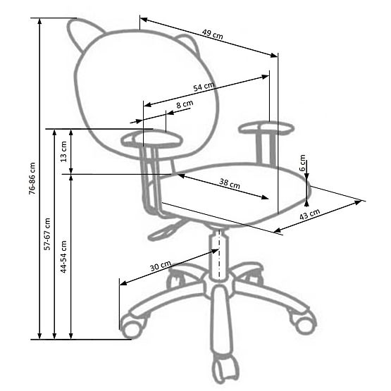 Krzesełko dziecięce Kitty - różowe