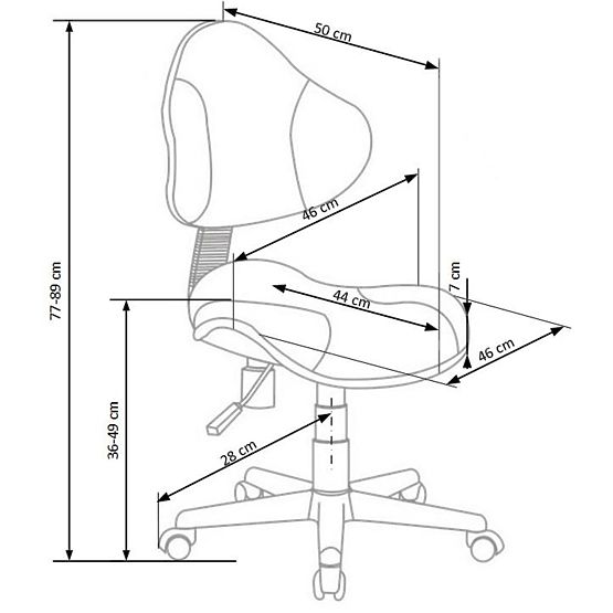 Krzesło dla dziecka obrotowe Flash niebieskie