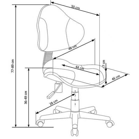 Krzesło dla dziecka obrotowe Flash różowe