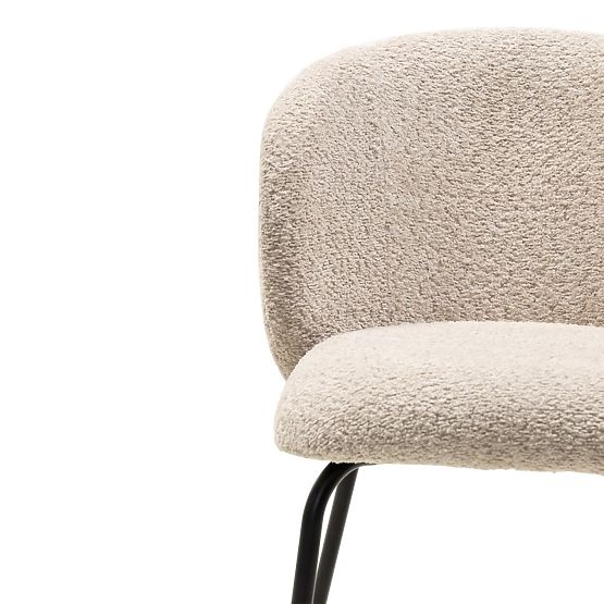 Krzesło do jadalni Larisa, beżowe/czarne nogi