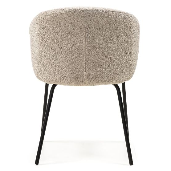 Krzesło do jadalni Larisa, beżowe/czarne nogi