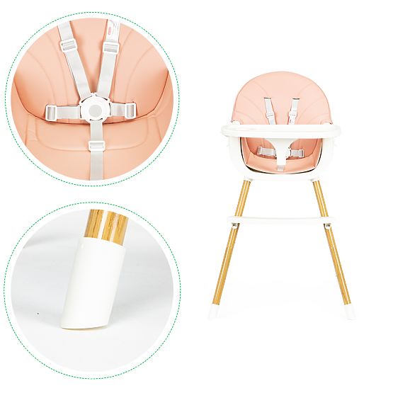 Krzesło do jadalni Molly 2w1 - łososiowe