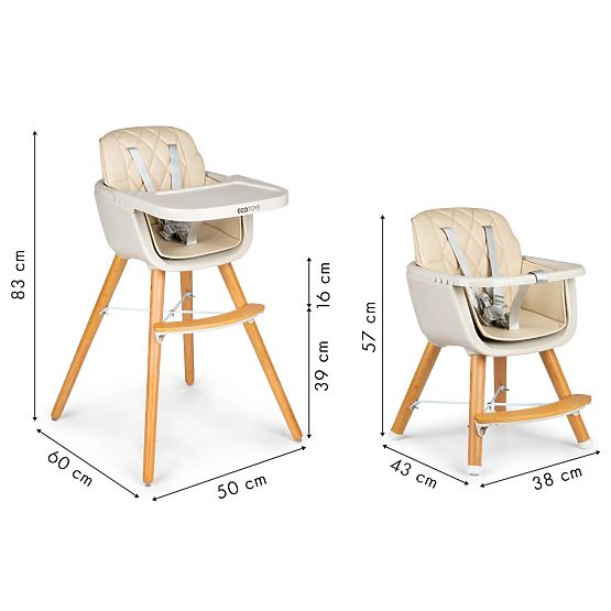 Krzesło do jadalni Nela 2w1 - beżowe