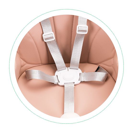 Krzesło do jadalni Prima 2w1 - różowo-białe