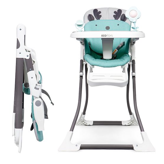 Krzesło do jadalni Renifer - biało-turkusowe