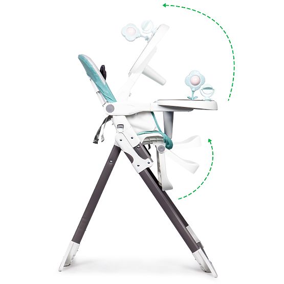 Krzesło do jadalni Renifer - biało-turkusowe